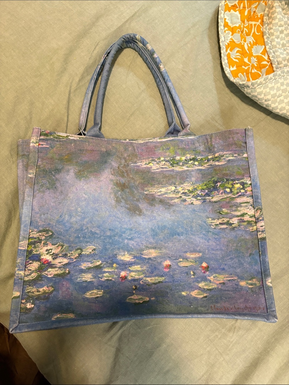 Claude Monet Water Lilies Canvas Tote Bag Museum MET Phillips Collection NWT - Picture 7 of 8